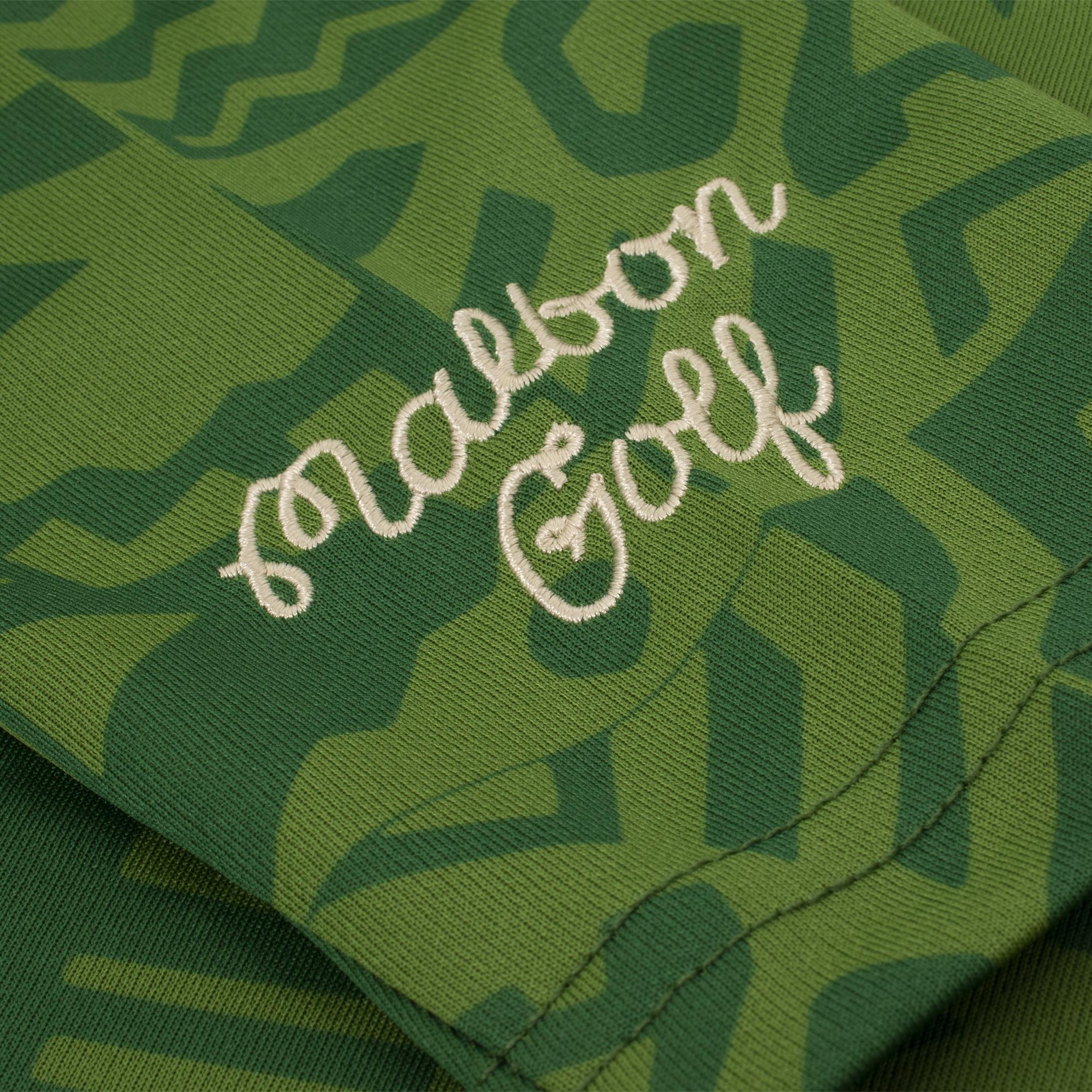Malbon Golf Capo Performance Quarter Zip Mens Mid Layer Kelly Green